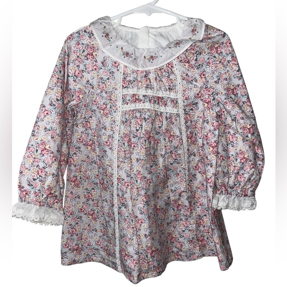 Dave Bella Baby Girl Korean Style Floral Long Sleeve Dress